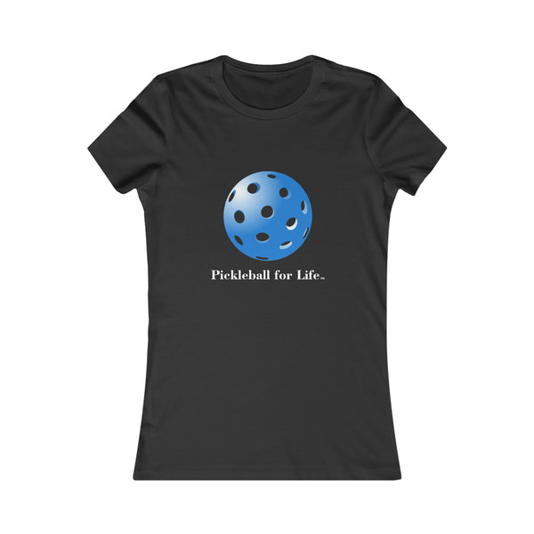 Pickleball for Life-Blue Women's Slim-Fit T-Shirt - Great Pickleball Stuff