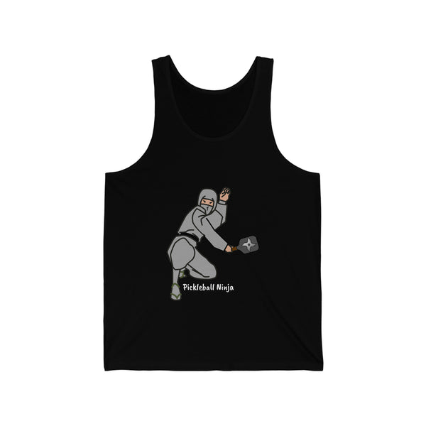 Pickleball Ninja-Male Unisex Cotton Tank (Male Ninja)