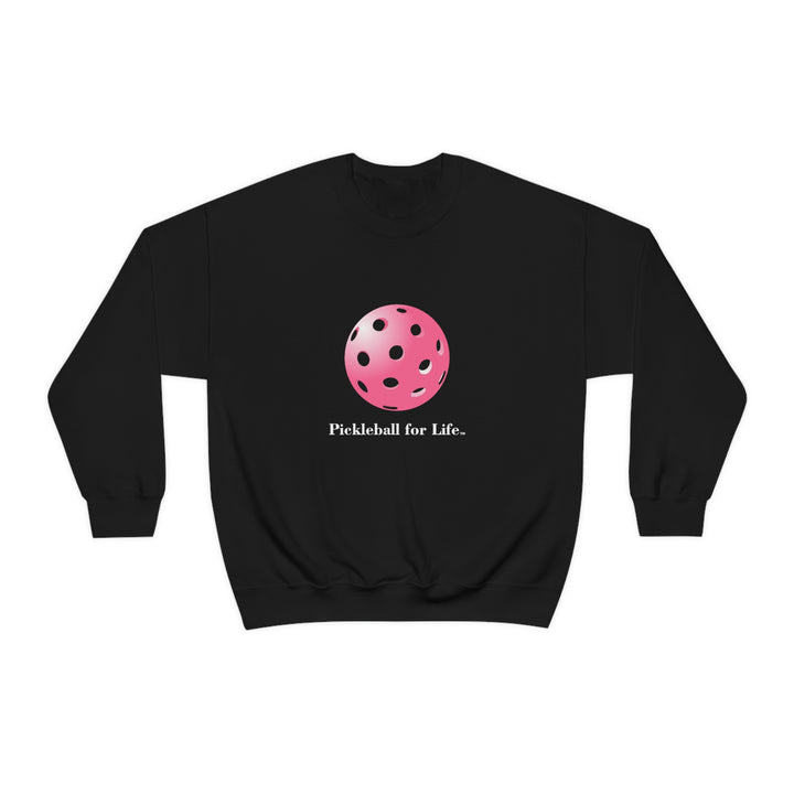 Pickleball for Life-Pink Unisex Crewneck Sweatshirt - Great Pickleball Stuff