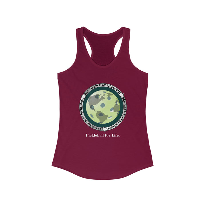 Eat Sleep Play Pickleball Women's Racerback Tank - Great Pickleball Stuff