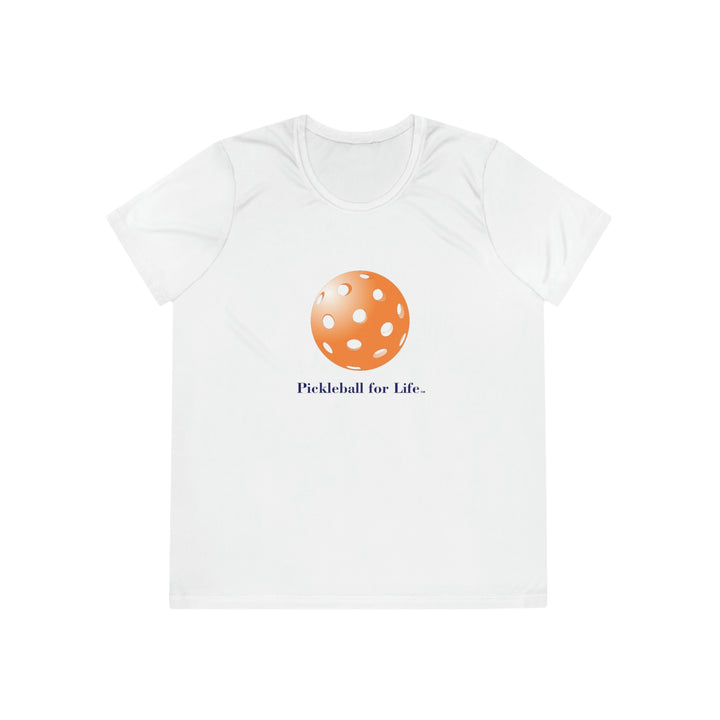 Pickleball for Life-Orange Women's Moisture-Wicking T-Shirt - Great Pickleball Stuff