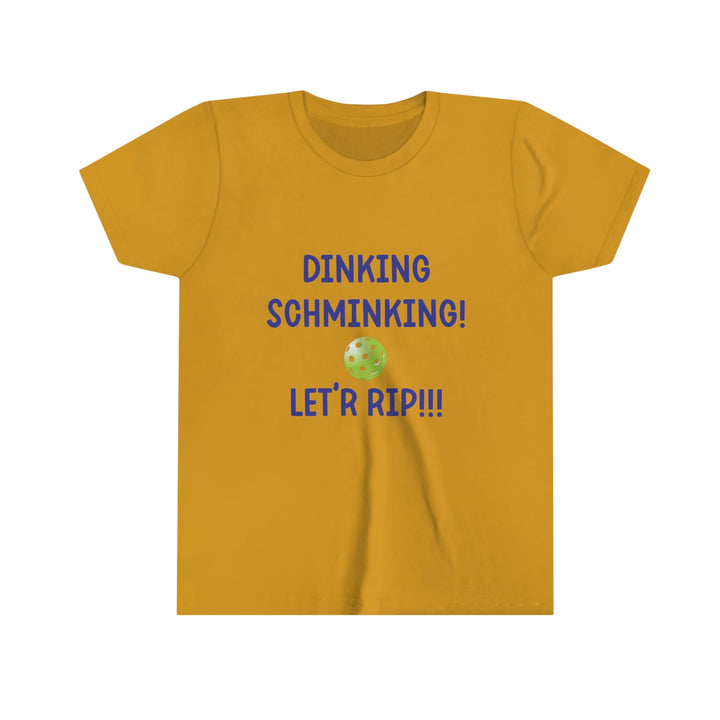 Dinking Schminking Youth T-Shirt - Great Pickleball Stuff