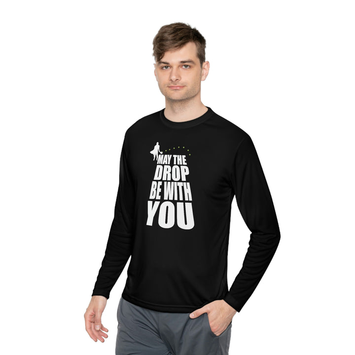 May the Drop Be With You Unisex Moisture-Wicking Long Sleeve Tee - Great Pickleball Stuff