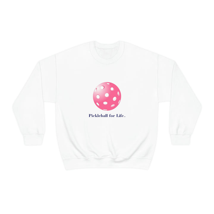 Pickleball for Life-Pink Unisex Crewneck Sweatshirt - Great Pickleball Stuff