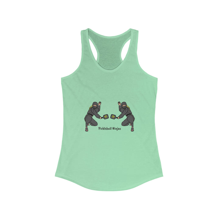 Pickleball Ninjas-Women's Doubles Women's Racerback Tank - Great Pickleball Stuff