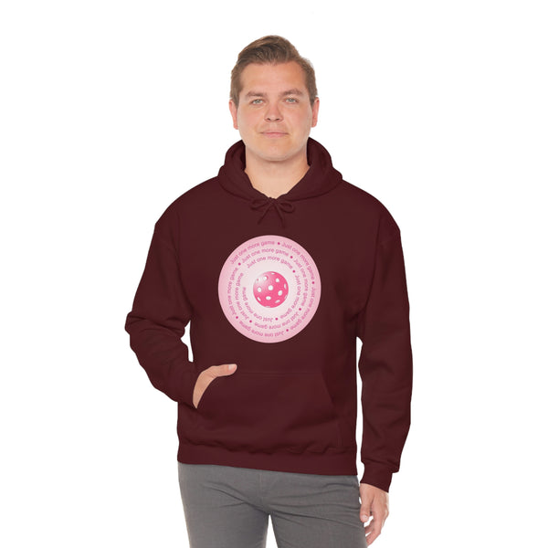 Just One More Game-Pink Unisex Hoodie - Great Pickleball Stuff