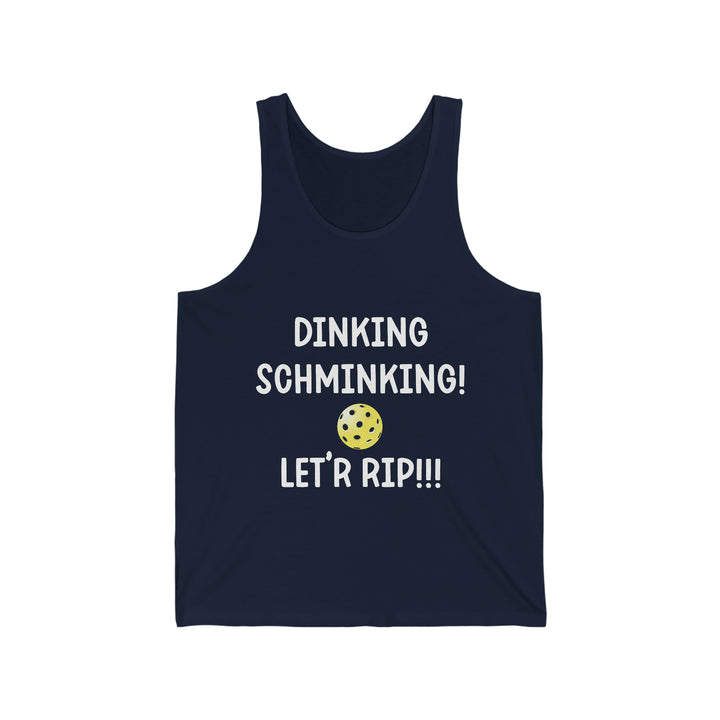 Dinking Schminking Unisex Cotton Tank - Great Pickleball Stuff