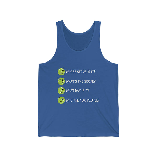 Who Are You People? Unisex Cotton Tank - Great Pickleball Stuff