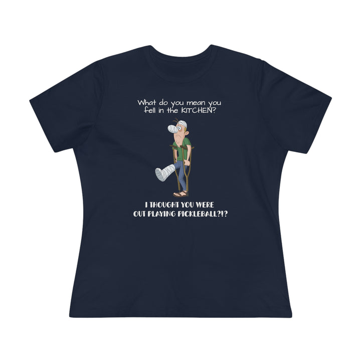 I Thought You Were Out Playing Pickleball? Women's Relaxed-Fit T-shirt - Great Pickleball Stuff