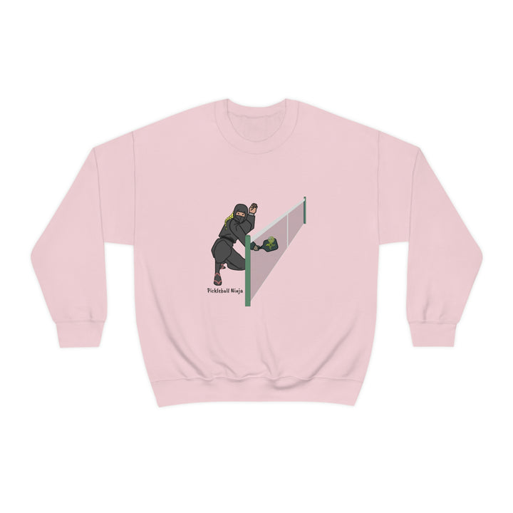 Pickleball Ninja Dinking-Female Unisex Crewneck Sweatshirt - Great Pickleball Stuff