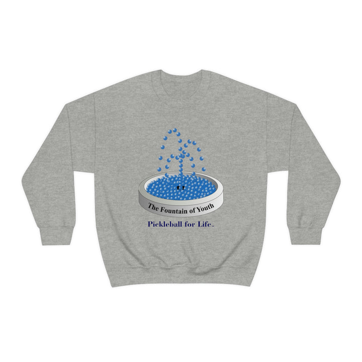 The Pickleball Fountain-Blue Unisex Crewneck Sweatshirt - Great Pickleball Stuff