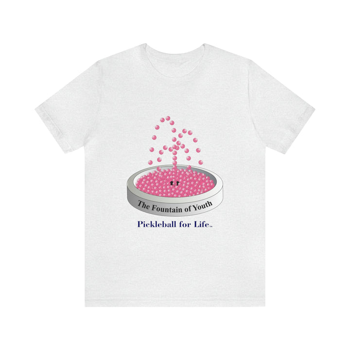 The Pickleball Fountain-Pink Unisex T-Shirt - Great Pickleball Stuff