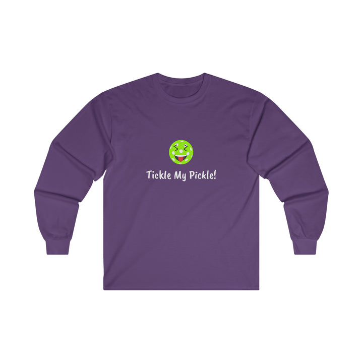 Tickle My Pickle Ultra Cotton Long Sleeve Tee - Great Pickleball Stuff