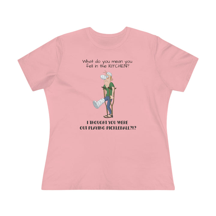 I Thought You Were Out Playing Pickleball? Women's Relaxed-Fit T-shirt - Great Pickleball Stuff