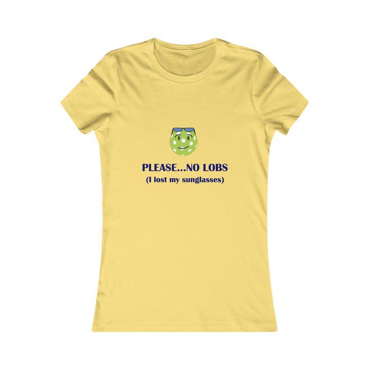 Please No Lobs-I Lost My Sunglasses Women's Slim-Fit Premium Cotton T-Shirt - Great Pickleball Stuff