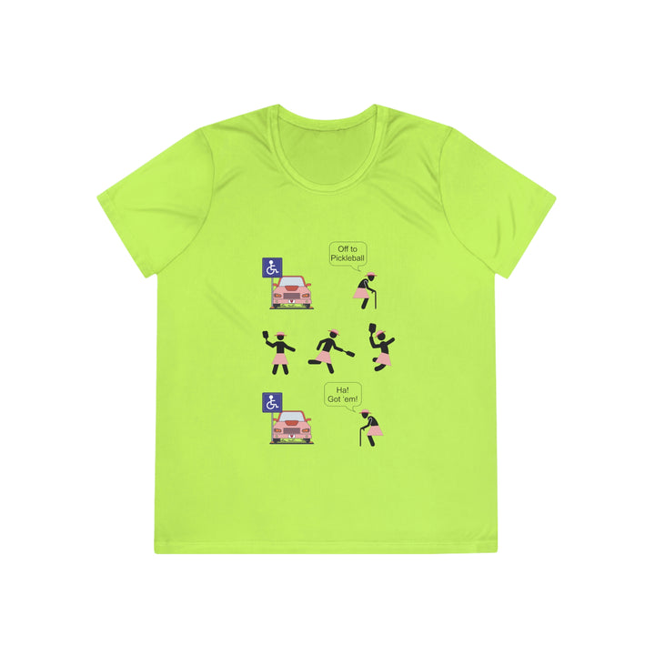 Got'em! (Old Woman) Women's Moisture-Wicking T-Shirt - Great Pickleball Stuff