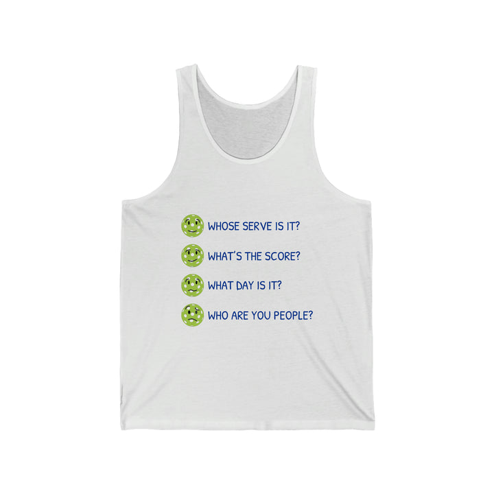 Who Are You People? Unisex Cotton Tank - Great Pickleball Stuff