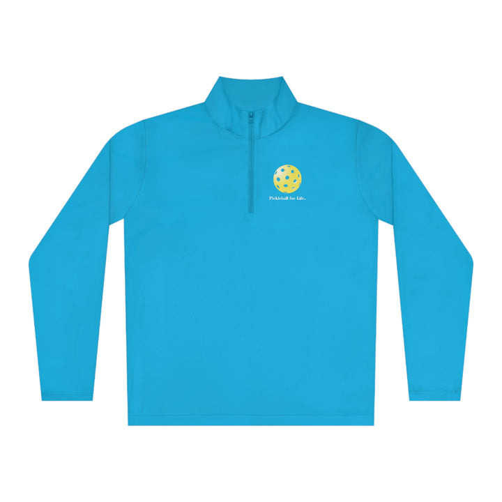 Pickleball for Life-Yellow Unisex Moisture-Wicking Quarter-Zip Pullover - Great Pickleball Stuff