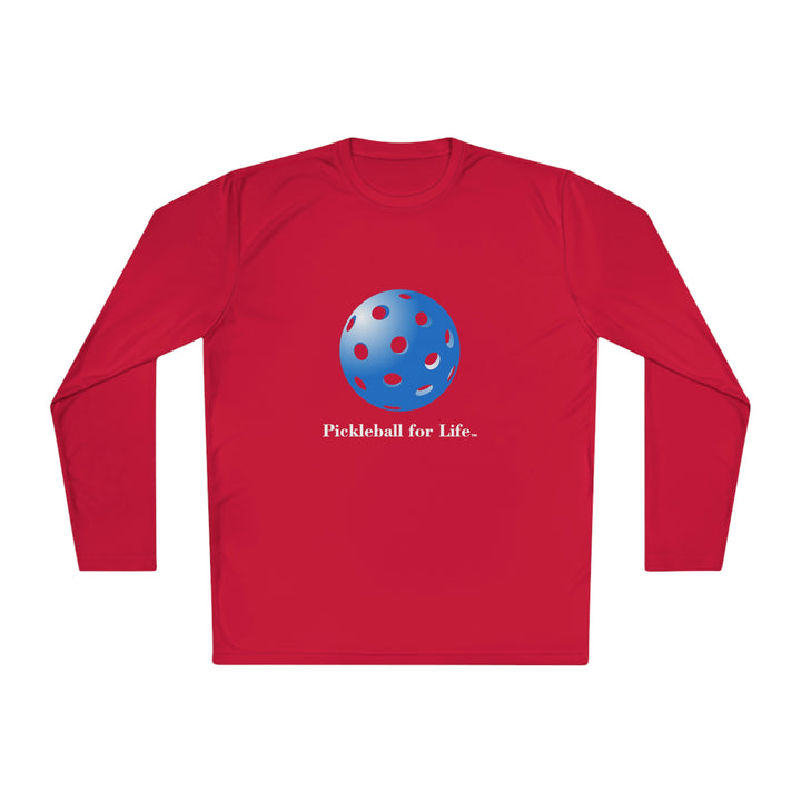 Pickleball for Life-Blue Unisex Moisture-Wicking Long Sleeve Tee - Great Pickleball Stuff