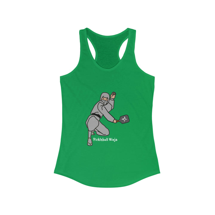 Pickleball Ninja-Male Women's Racerback Tank - Great Pickleball Stuff