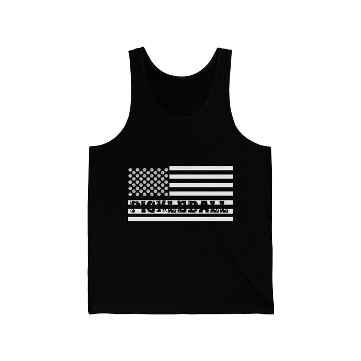 Pickleball Flag Transparent Unisex Cotton Tank - Great Pickleball Stuff