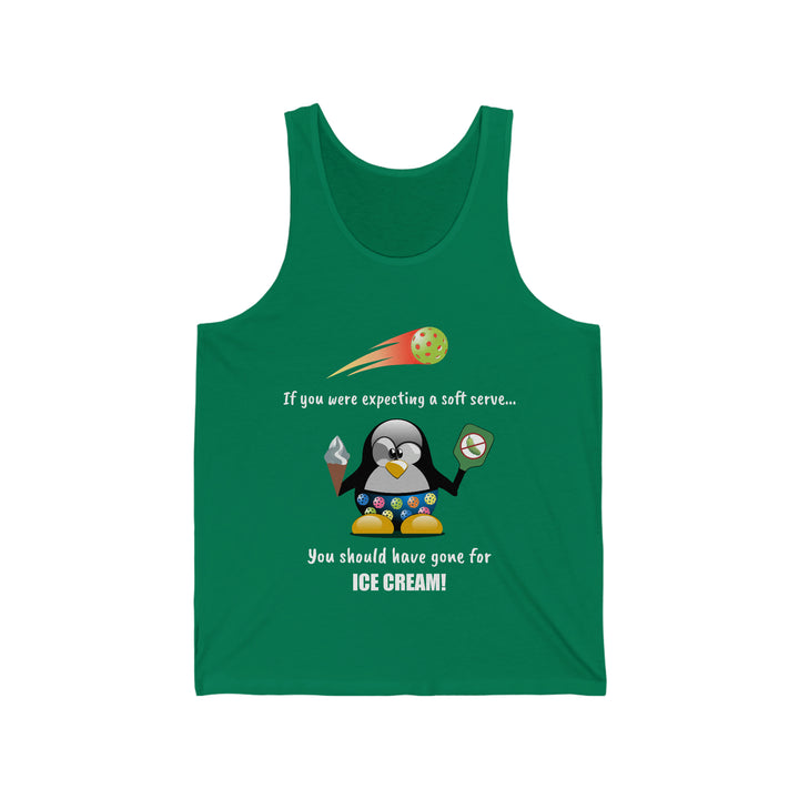 If You Were Expecting a Soft Serve, You Should Have Gone for Ice Cream-Penguin Unisex Cotton Tank - Great Pickleball Stuff