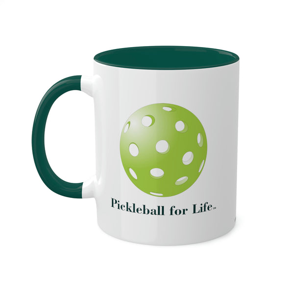 Pickleball for Life-Green Coffee Mug-Great Pickleball Stuff