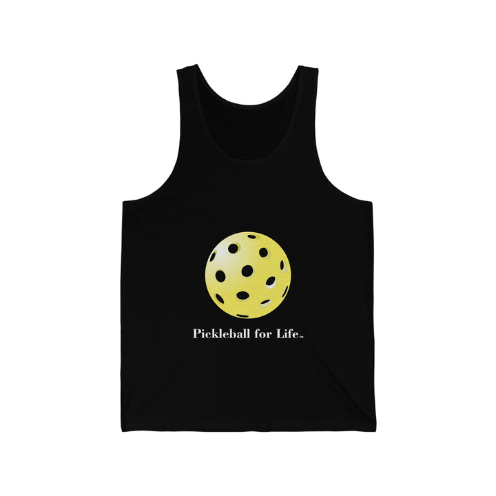 Pickleball for Life-Yellow Unisex Cotton Tank - Great Pickleball Stuff