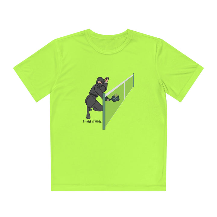 Pickleball Ninja Dinking-Male Youth Moisture-Wicking T-Shirt - Great Pickleball Stuff