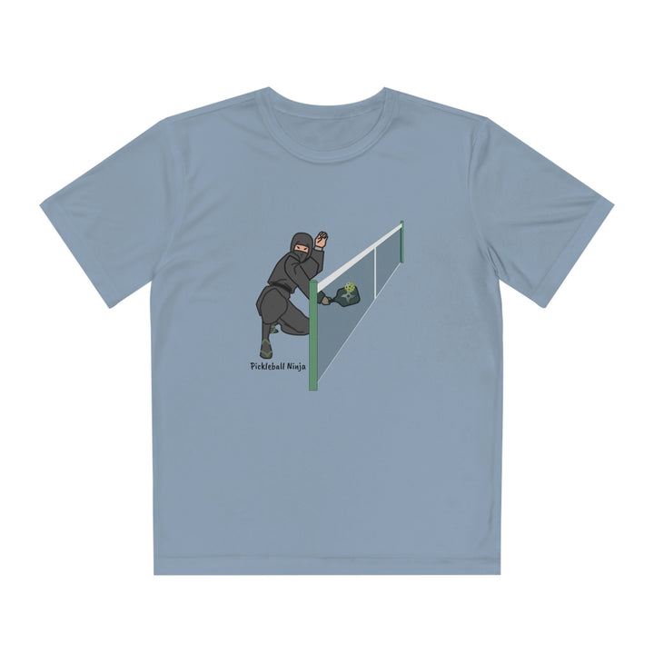 Pickleball Ninja Dinking-Male Youth Moisture-Wicking T-Shirt - Great Pickleball Stuff