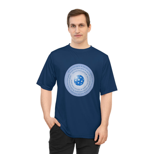 Just One More Game-Blue Unisex Moisture-Wicking T-Shirt - Great Pickleball Stuff