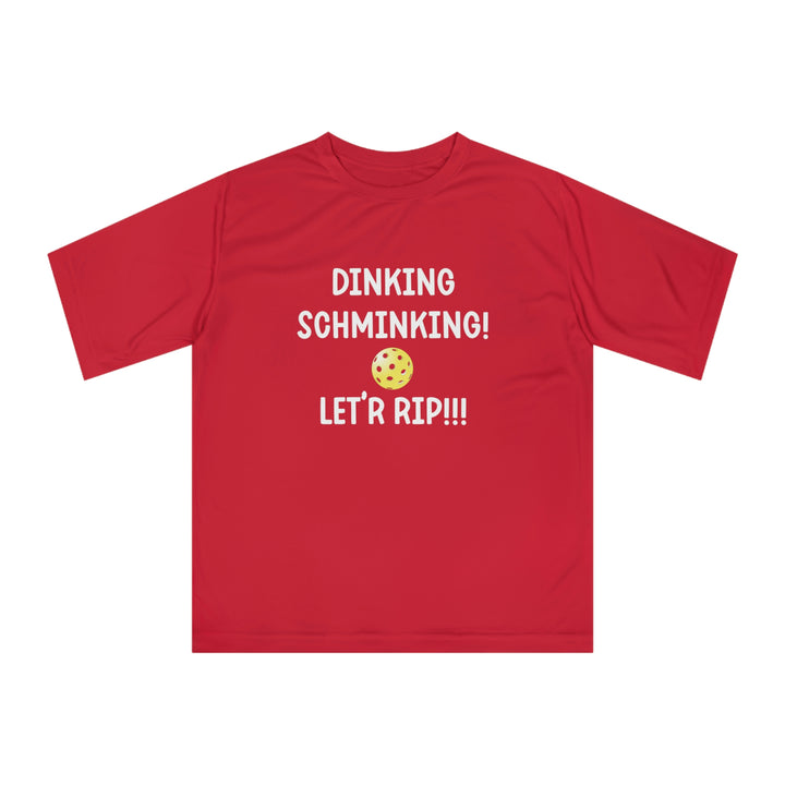 Dinking Schminking Unisex Moisture-Wicking T-Shirt - Great Pickleball Stuff