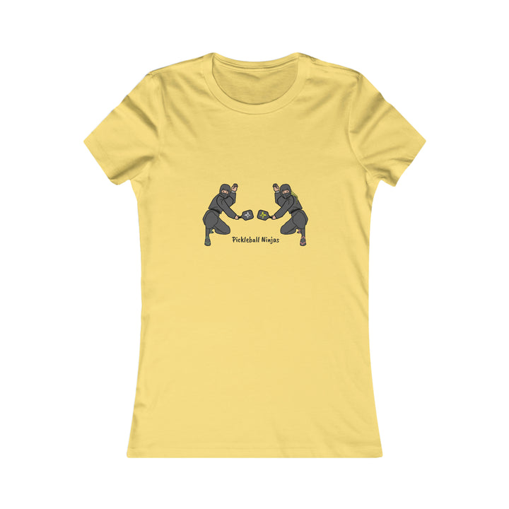 Pickleball Ninjas-Mixed Doubles Women's Slim-Fit Cotton T-Shirt - Great Pickleball Stuff