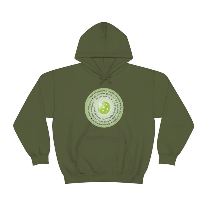 Just One More Game-Green Unisex Hoodie - Great Pickleball Stuff