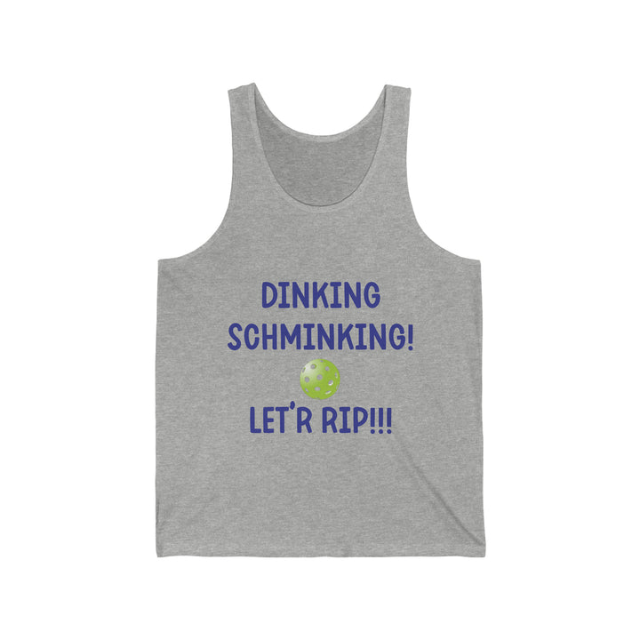 Dinking Schminking Unisex Cotton Tank - Great Pickleball Stuff