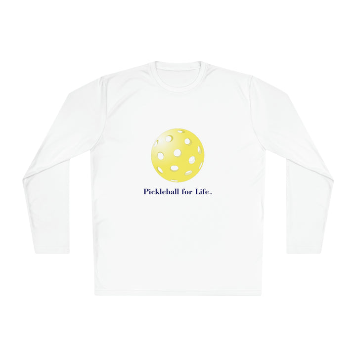 Pickleball for Life-Yellow Unisex Moisture-Wicking Long Sleeve Tee - Great Pickleball Stuff