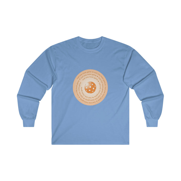 Just One More Game-Orange Ultra Cotton Long Sleeve Tee - Great Pickleball Stuff