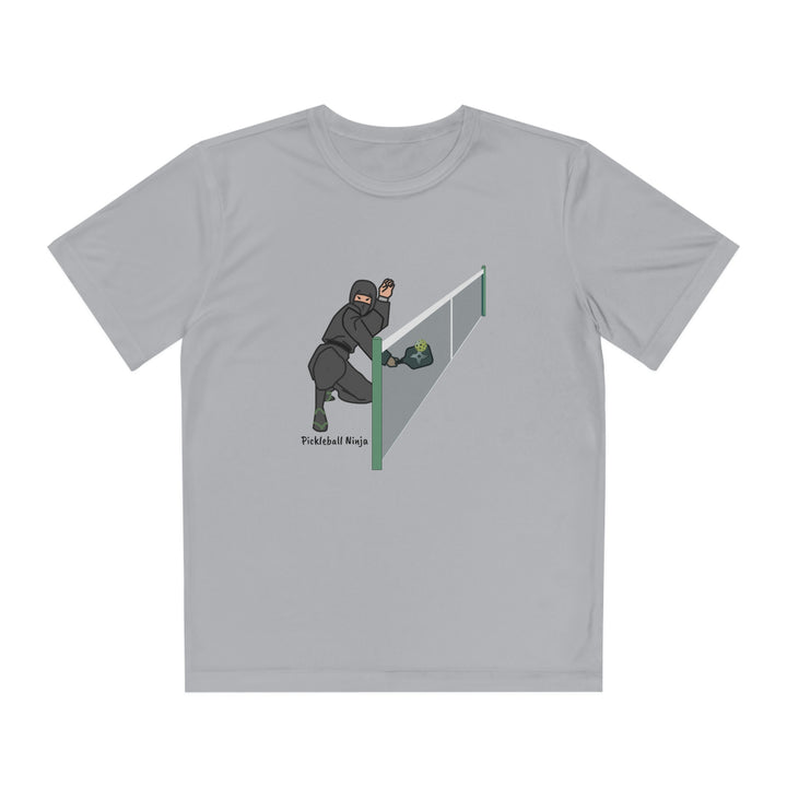 Pickleball Ninja Dinking-Male Youth Moisture-Wicking T-Shirt - Great Pickleball Stuff