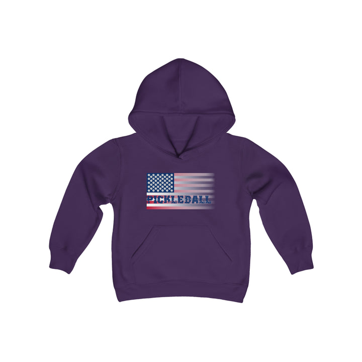 Pickleball Flag (Faded) Youth Hoodie - Great Pickleball Stuff