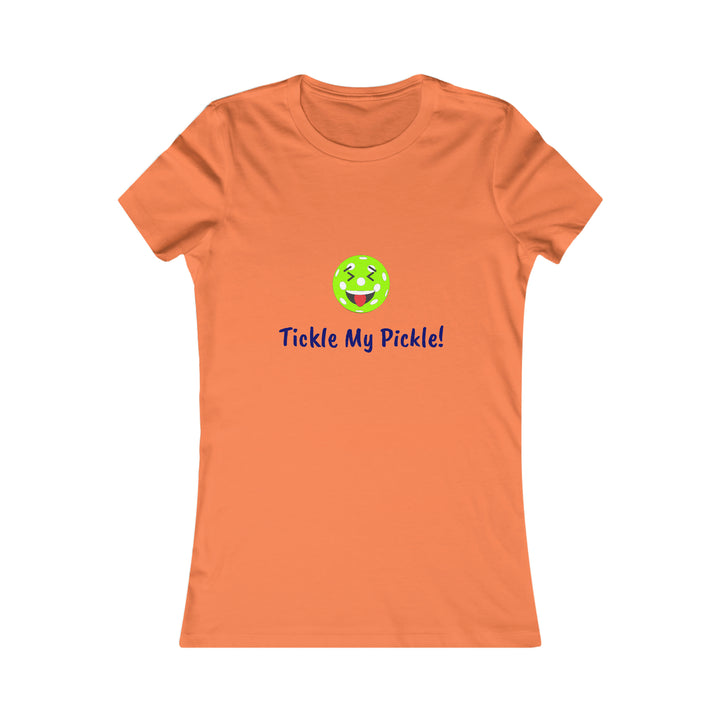 Tickle My Pickle Women's Slim-Fit Premium Cotton T-Shirt - Great Pickleball Stuff