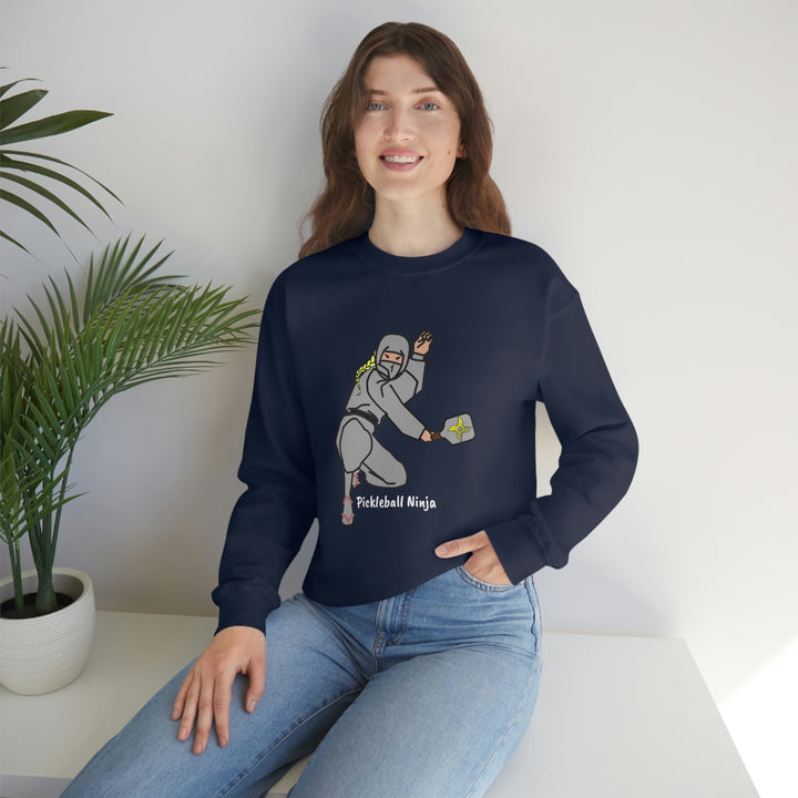 Pickleball Ninja-Female Unisex Crewneck Sweatshirt - Great Pickleball Stuff