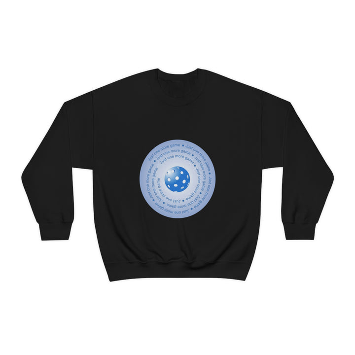 Just One More Game-Blue Unisex Crewneck Sweatshirt - Great Pickleball Stuff