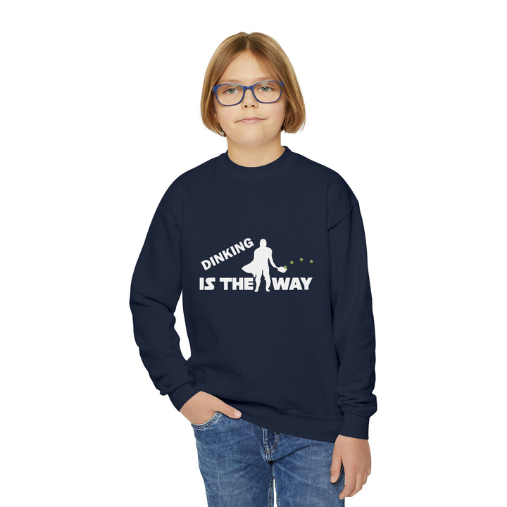 Dinking is the Way Youth Crewneck Sweatshirt - Great Pickleball Stuff