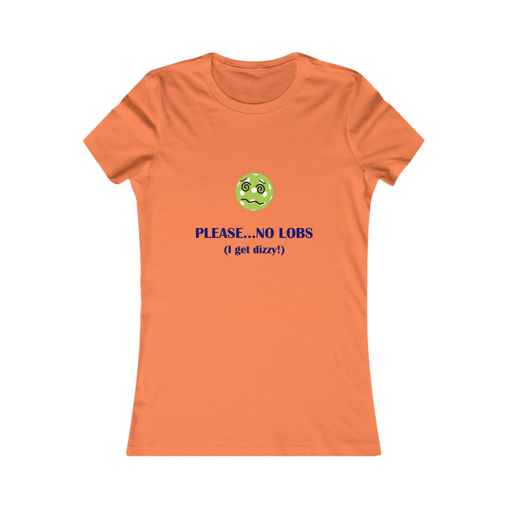 Please No Lobs-I Get Dizzy Women's Slim-Fit Premium Cotton T-Shirt - Great Pickleball Stuff