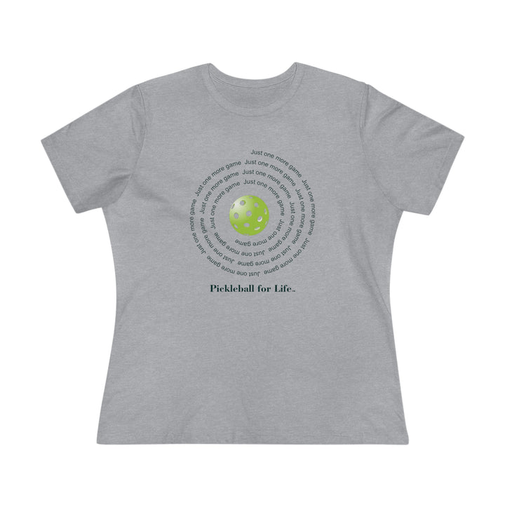 Just One More Game-Spiral Women's Relaxed-Fit T-shirt - Great Pickleball Stuff