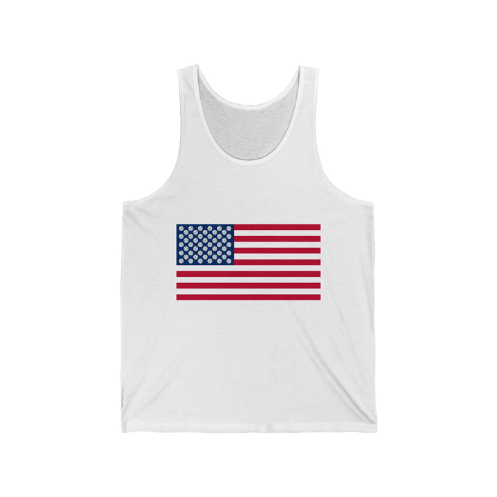 Pickleball Stars Flag Unisex Cotton Tank - Great Pickleball Stuff