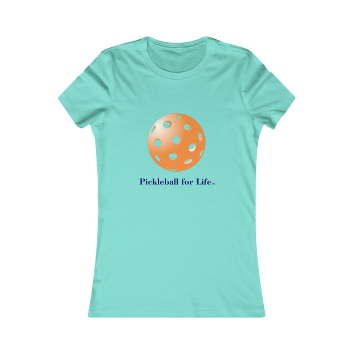 Pickleball for Life-Orange Women's Slim-Fit Premium Cotton T-Shirt - Great Pickleball Stuff