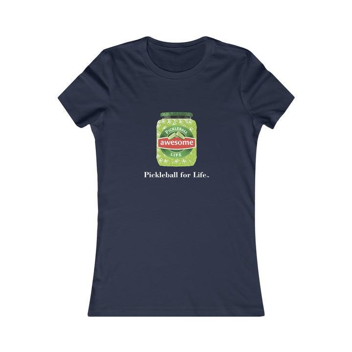 Awesome Pickles Women's Slim-Fit Premium Cotton T-Shirt - Great Pickleball Stuff