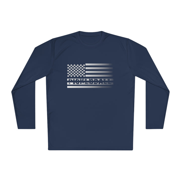 Pickleball Flag Transparent (Faded) Unisex Moisture-Wicking Long Sleeve Tee - Great Pickleball Stuff