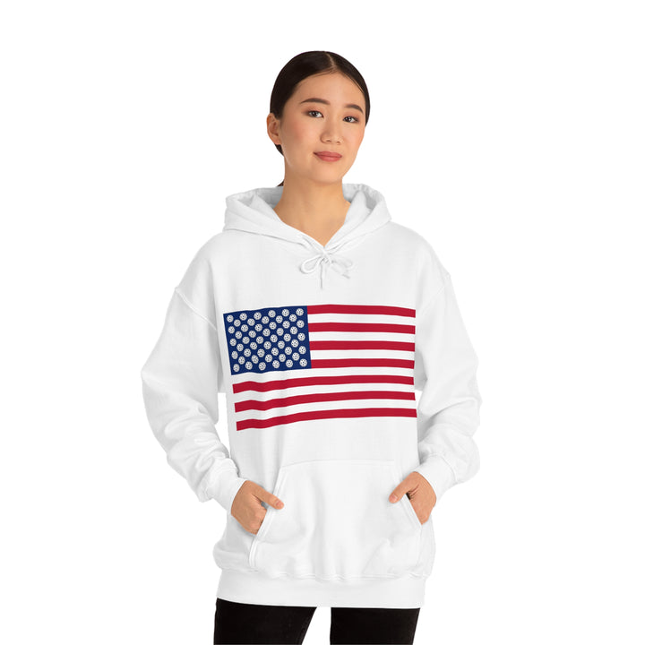 Pickleball Stars Flag Unisex Hoodie - Great Pickleball Stuff